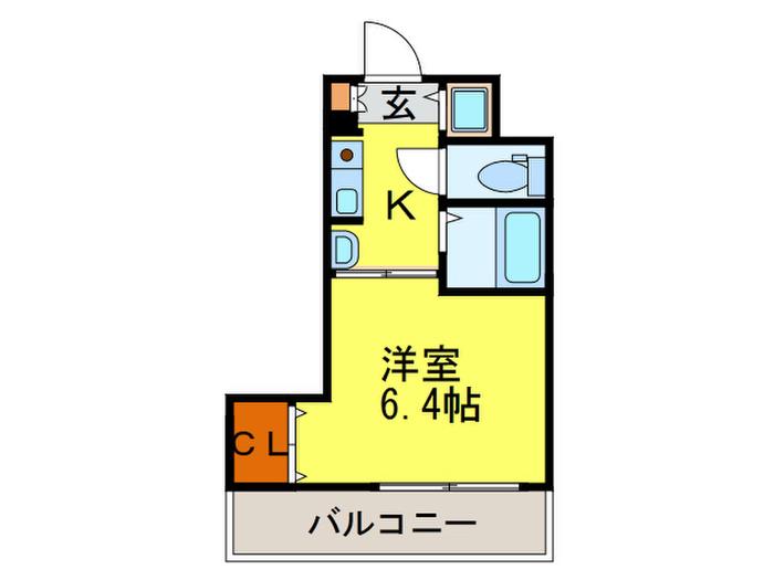 エステムコート京都河原町プレジール(1K/5階)の間取り写真