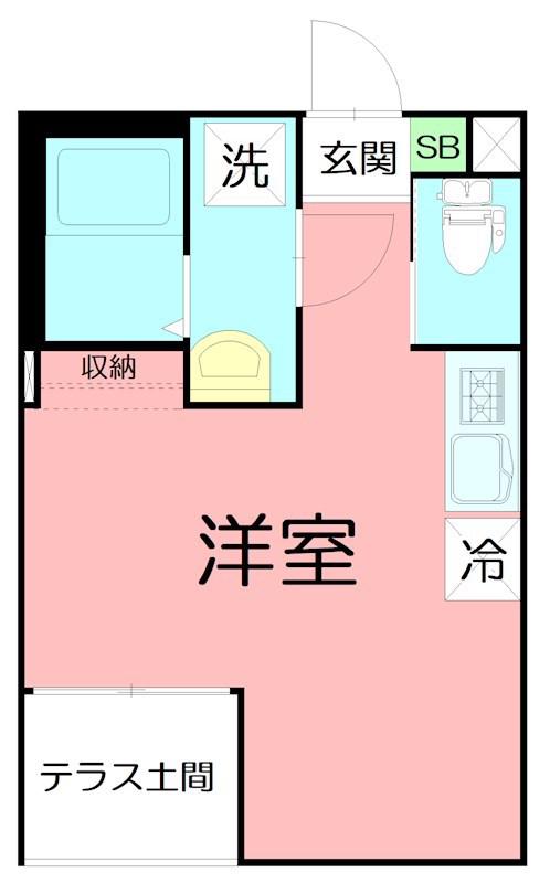 CASA COLLINA(ワンルーム/1階)の間取り写真