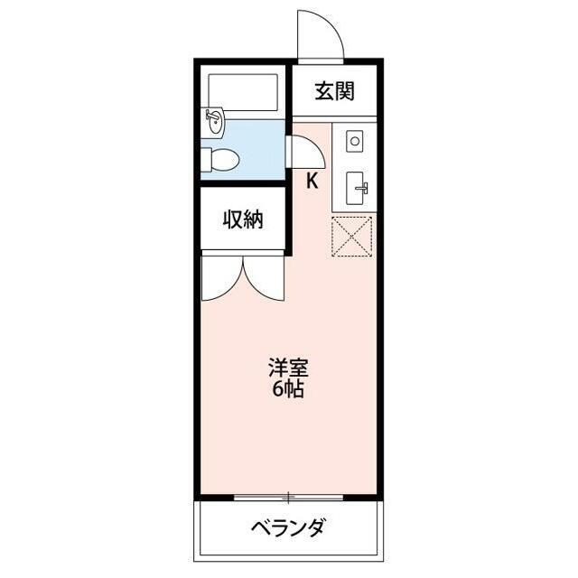 ガーデンハイツ飯山B棟(ワンルーム/3階)の間取り写真