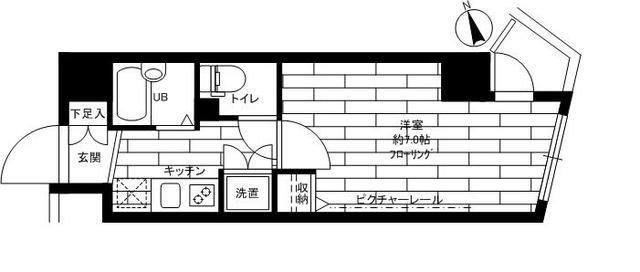 ステージファースト三軒茶屋ACII(1K/4階)の間取り写真