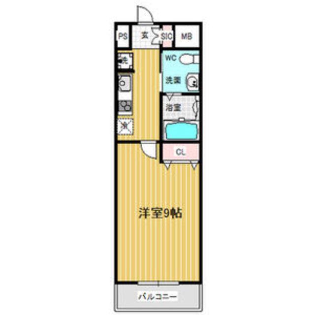 リアライズ住之江公園(1K/9階)の間取り写真
