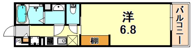 BLUE SKY MAYAIII(1K/1階)の間取り写真