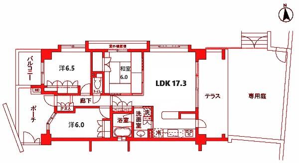 サンクタス菊名(3LDK/3階)の間取り写真