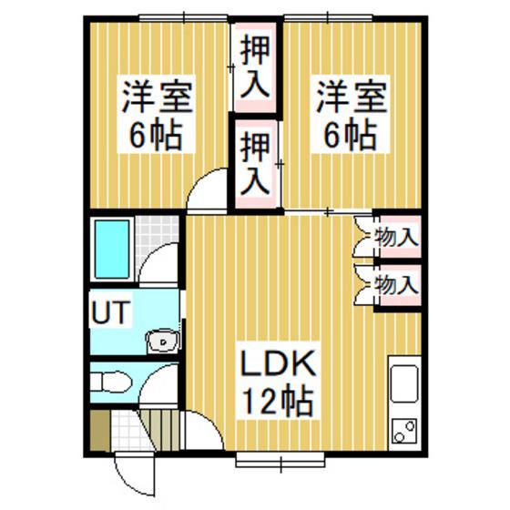 フォルトゥーナ(2LDK/1階)の間取り写真