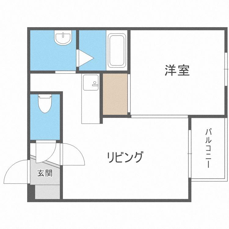 HS312(1LDK/2階)の間取り写真