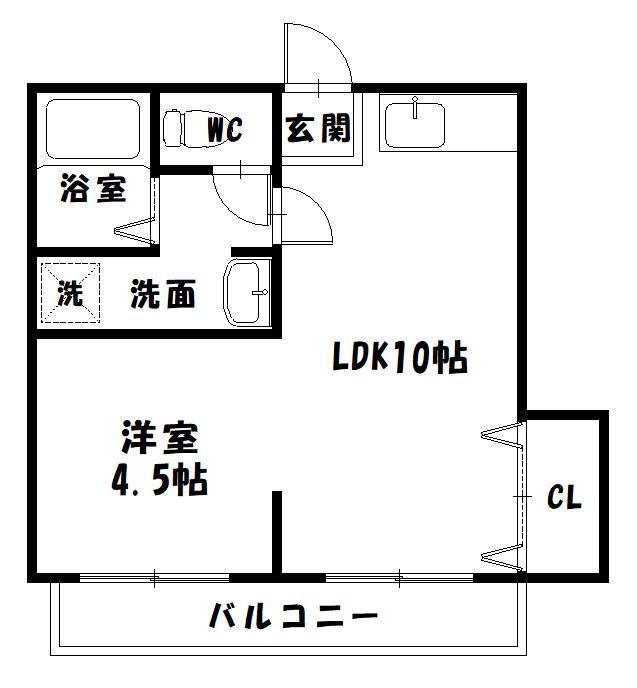 LEAO PURO(1LDK/2階)の間取り写真