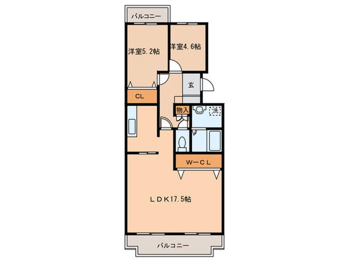 第六サンハイツ大森(2LDK/2階)の間取り写真