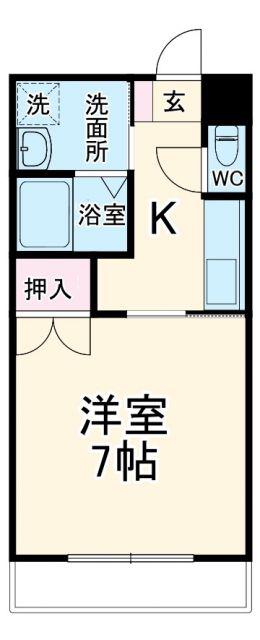 マンション森島(1K/3階)の間取り写真
