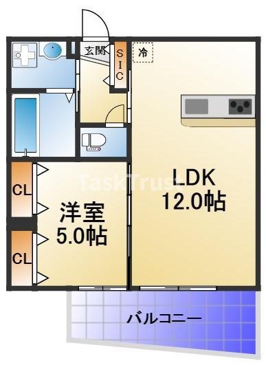 LIMONEしぎの(1LDK/1階)の間取り写真