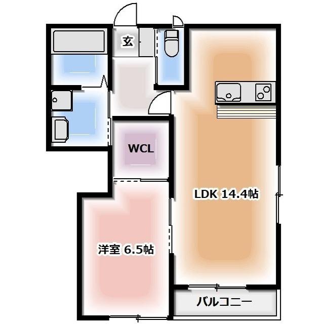 JR常磐線 南柏駅 バス乗車時間:15分 最寄りバス停で下車 徒歩3分 2階建 築2年(1LDK/1階)の間取り写真
