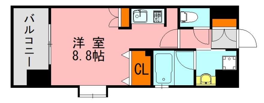 LANDIC K320(ワンルーム/2階)の間取り写真