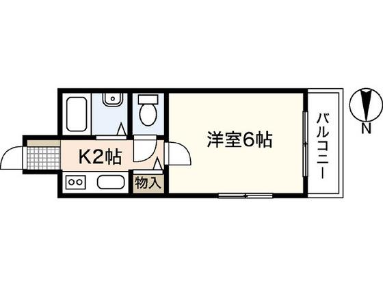 メルカード弐番館(1K/3階)の間取り写真