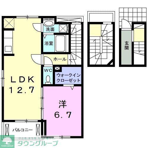 J ポエム(1LDK/3階)の間取り写真
