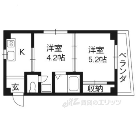 Mプラザ津田駅前7(2K/5階)の間取り写真