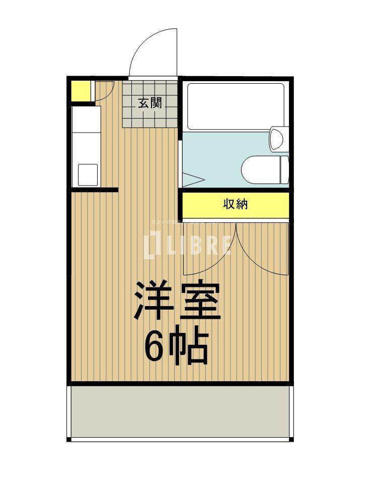 スカイコートK(1K/3階)の間取り写真