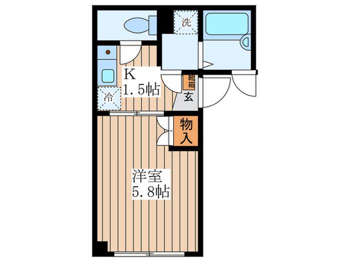 アダージョ中野(1K/2階)の間取り写真