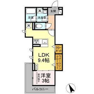 アリヴィオ(1LDK/3階)の間取り写真