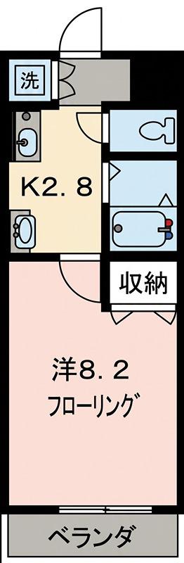 FIORENTE(1K/3階)の間取り写真