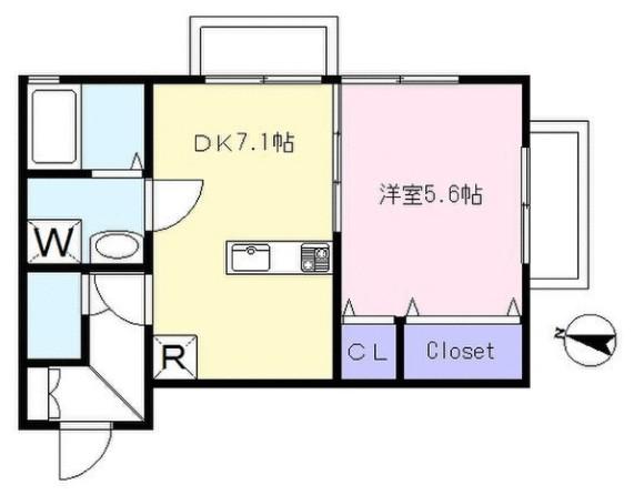 アネックス オブ ホルス(1DK/1階)の間取り写真