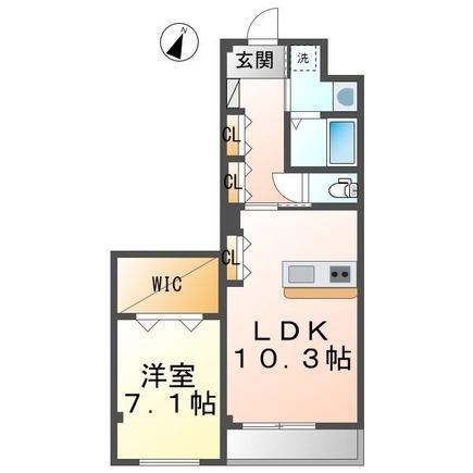 LA FORTE TAOJI(1LDK/2階)の間取り写真