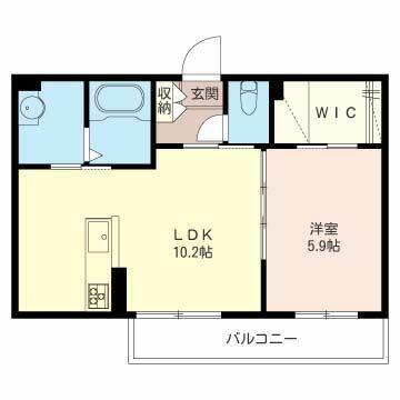 グリーンフィールドIII(1LDK/3階)の間取り写真