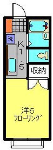グリーンヒルズ日吉(1K/1階)の間取り写真