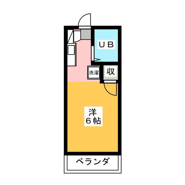 カレッジハウス峯(ワンルーム/2階)の間取り写真
