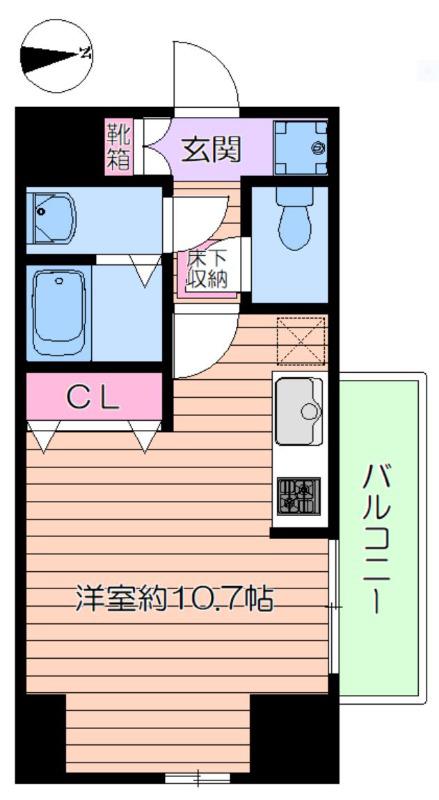 ルネスアヴニール(ワンルーム/10階)の間取り写真