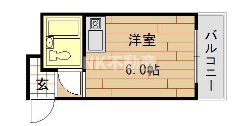アリーヴェデルチ小阪(ワンルーム/5階)の間取り写真