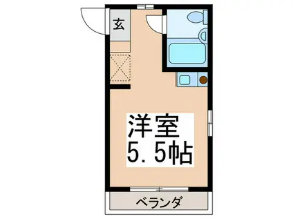 三新ビル(ワンルーム/2階)の間取り写真