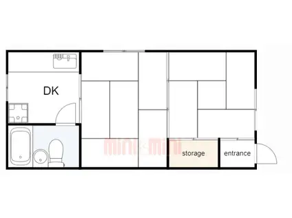 小畑文化(2DK/1階)の間取り写真