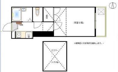 大安寺第1AP(1K/1階)の間取り写真