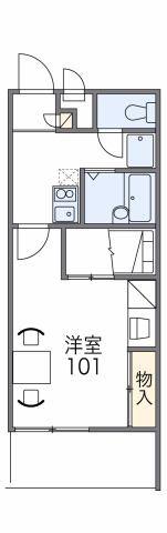 レオパレス松川(1K/2階)の間取り写真