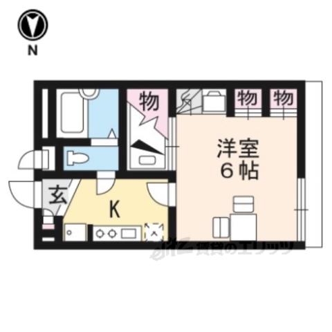 レオパレスBROWNIE(1K/1階)の間取り写真