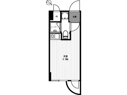 マリンロードダイヤモンドパレス(ワンルーム/7階)の間取り写真