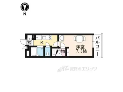 レオパレス彦根後三条(1K/3階)の間取り写真