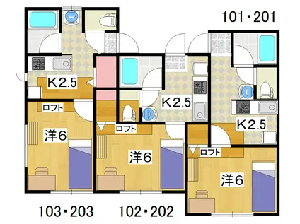 ピア東照宮(1K/1階)の間取り写真