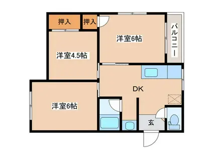 セントラルビル(3DK/3階)の間取り写真