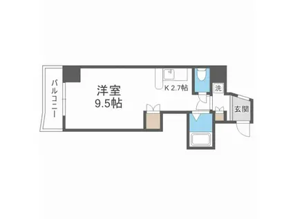 αNEXT北15条 アルファネクスト北15条(1K/7階)の間取り写真
