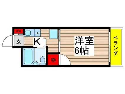 ホスピタリテ市川北(1K/3階)の間取り写真