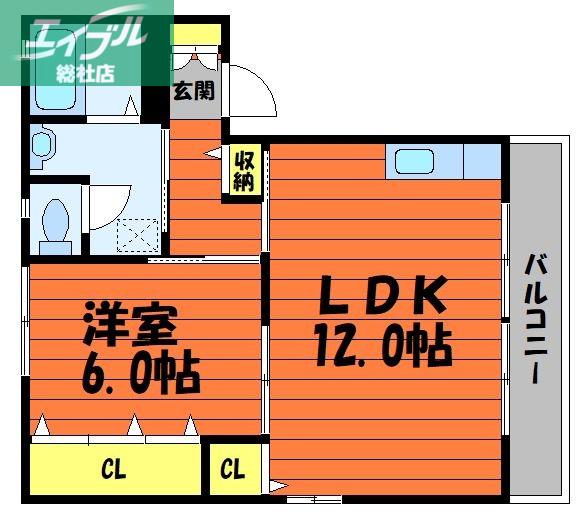 センチュリー21A棟(1LDK/1階)の間取り写真
