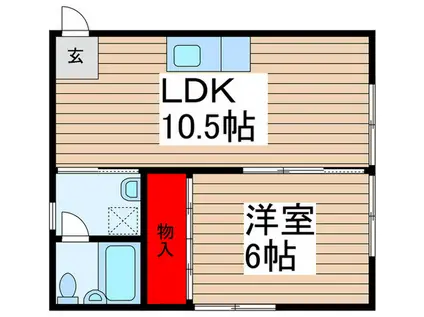 JR常磐線 馬橋駅 徒歩4分 2階建 築46年(1LDK/2階)の間取り写真