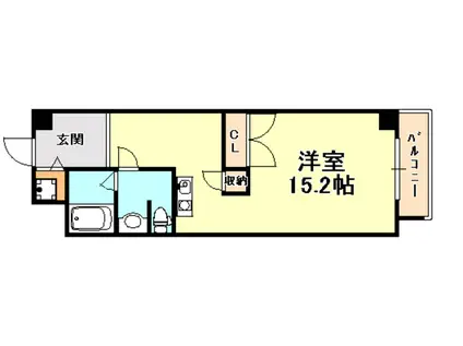 SUN MALL KOH(ワンルーム/6階)の間取り写真