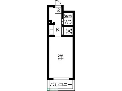 エル・エスポア御器所(1K/1階)の間取り写真