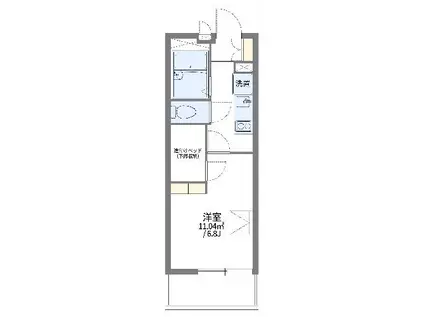 レオパレスイーストFIELDII(1K/1階)の間取り写真