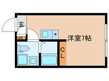 CONTEL東十条(ワンルーム/1階)の間取り写真