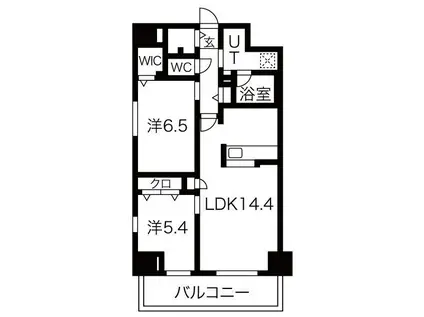 グランリベレ明石(2LDK/8階)の間取り写真