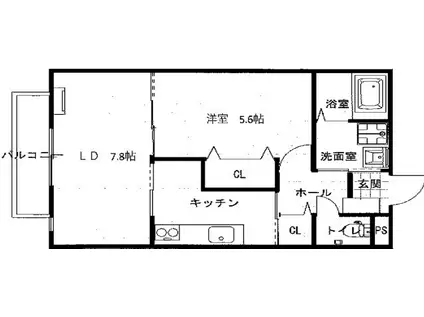 シエナフローラI番館(1LDK/1階)の間取り写真