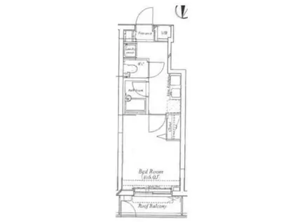 フォルティス(1K/4階)の間取り写真