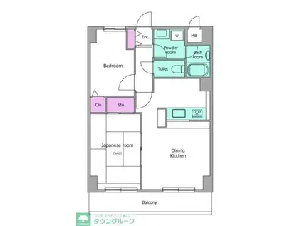 ビエラコート南浦和(2LDK/4階)の間取り写真